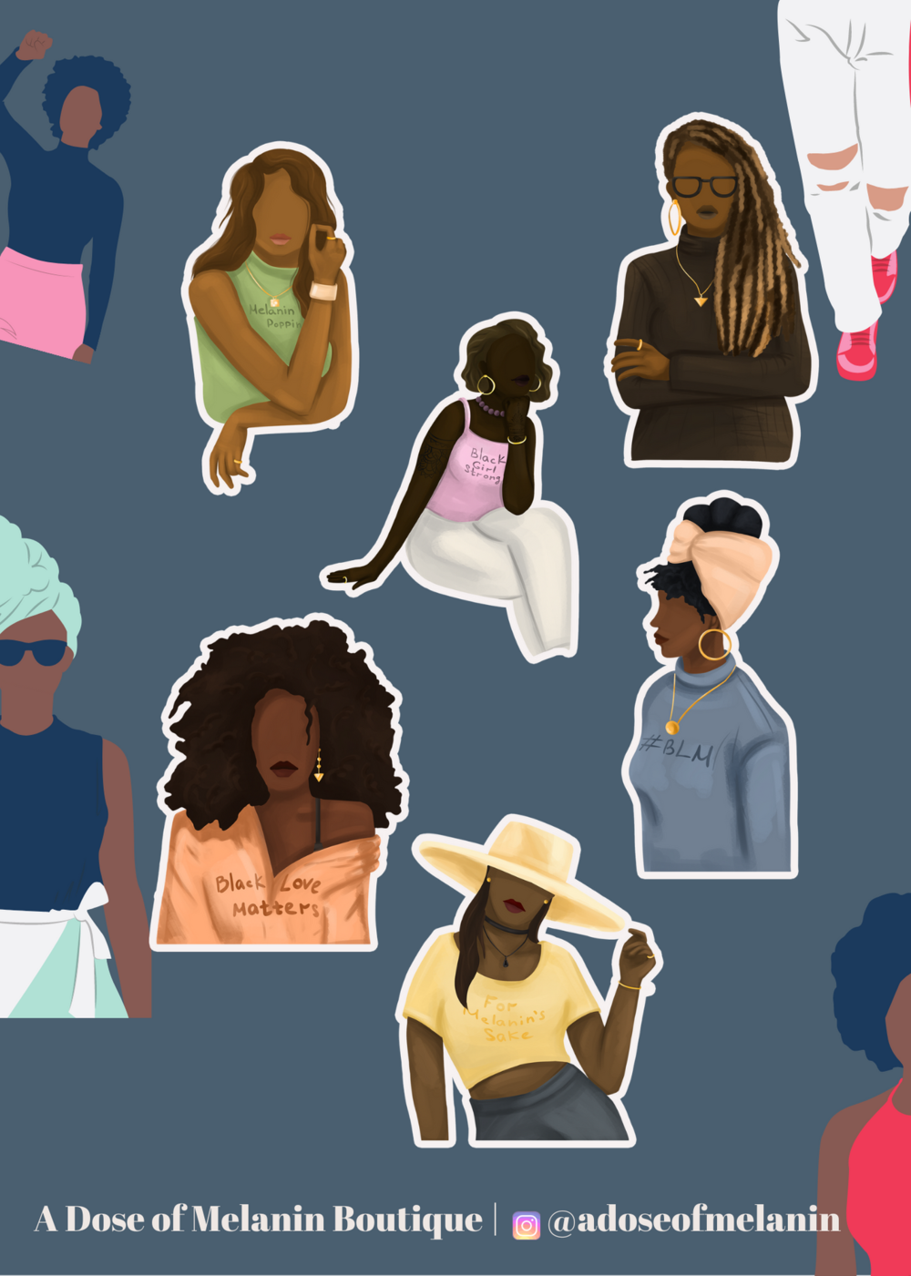 Black Girl Strong Sticker Kit